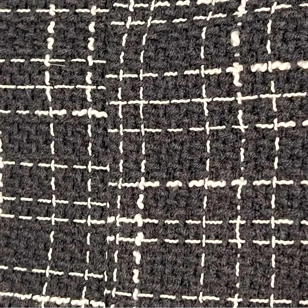 VINTAGE din bin tweed black and‎ white Blazer. Size large Y2K